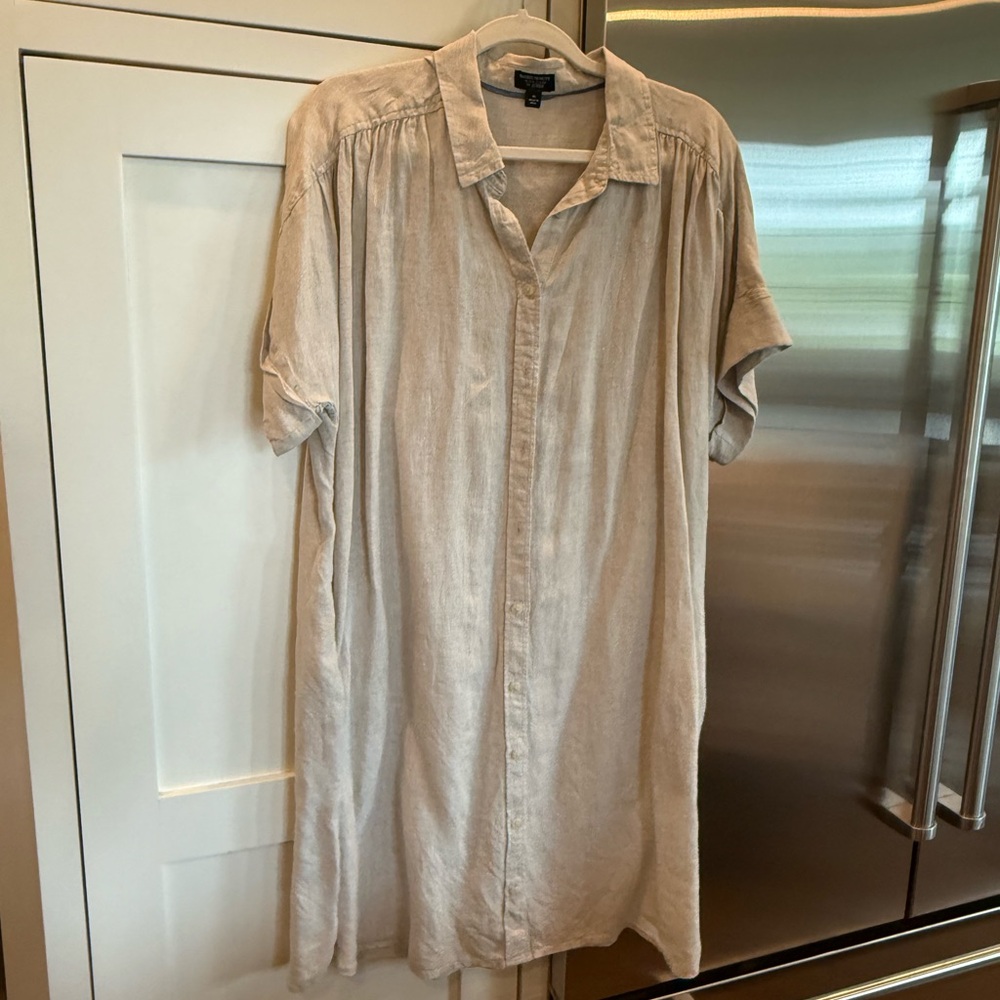 J. Crew Cream Baird McNutt linen Dress - Picture 2 of 11